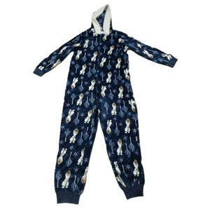 Disney Frozen II Olaf Fleece Hooded One-Piece Pajamas Womens Size XL 16/18